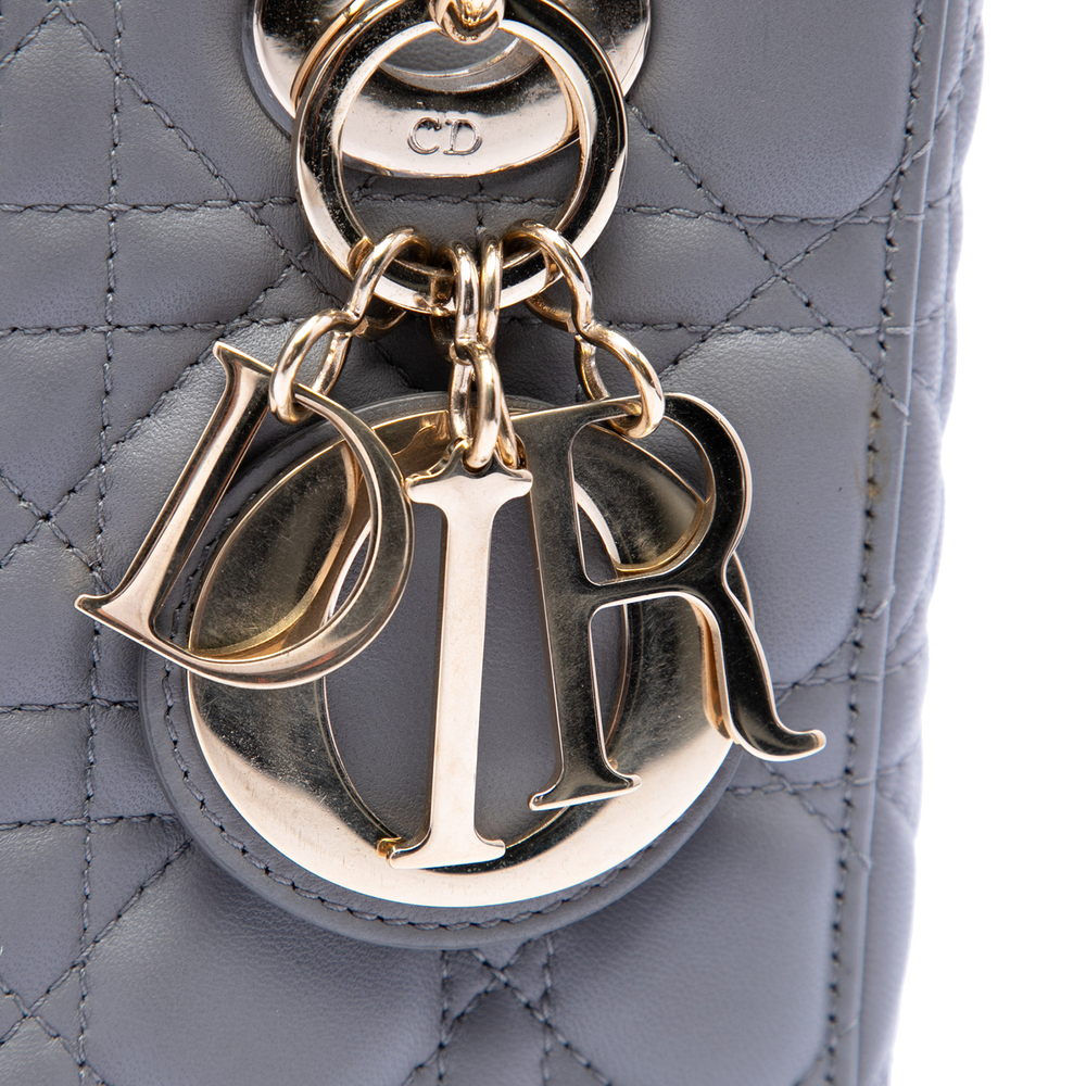 Pre-Loved Dior Small Lambskin Cannage My ABCDior Lady Dior - Picture 5 of 6